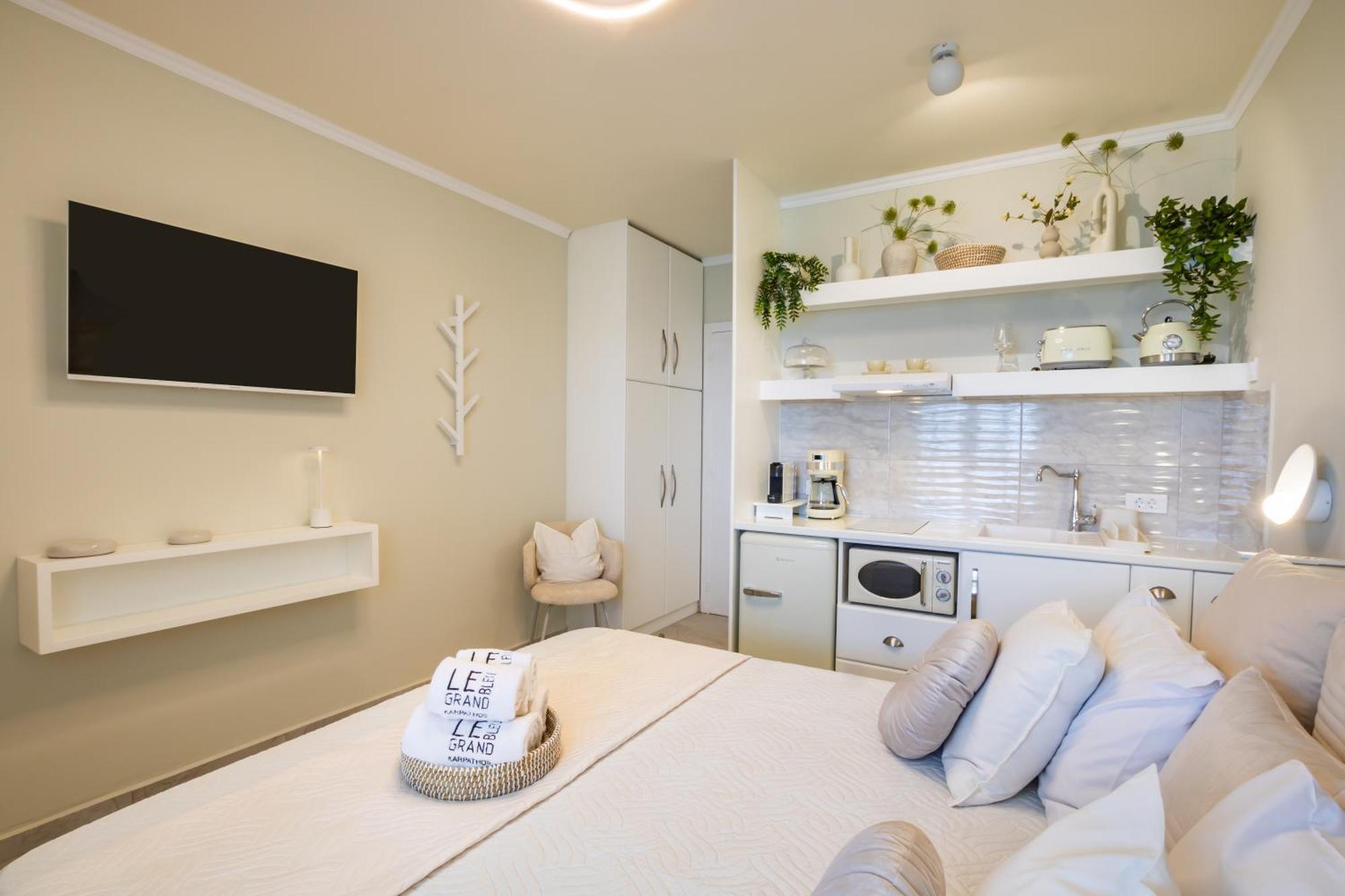 Le Grand Bleu Studios & Apartments Lefkos  Quarto foto